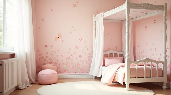 Créer une chambre de rêve avec le papier peint pour fille : idées et inspirations